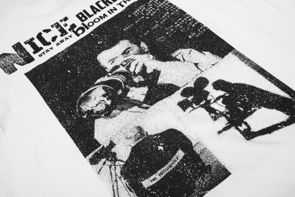 Newspaper Collage Graphic Long Sleeve T-Shirt WN28055