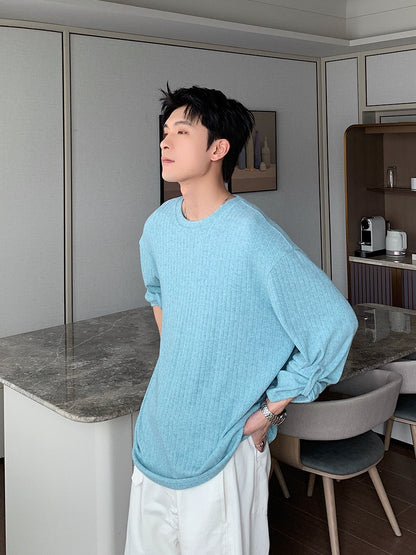Waffle Knit Long Sleeve T-Shirt WN20396