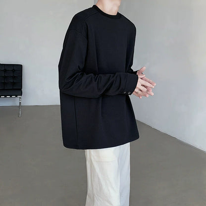 Button Cuff Design Long Sleeve T-Shirt WN19287