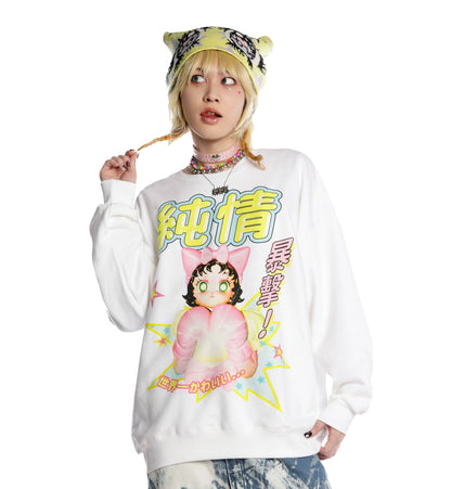 Illustration Print Long Sleeve T-Shirt WN22268