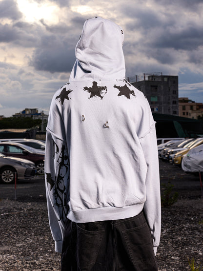 Oversize Graphic Zipper Hoodie WN27116