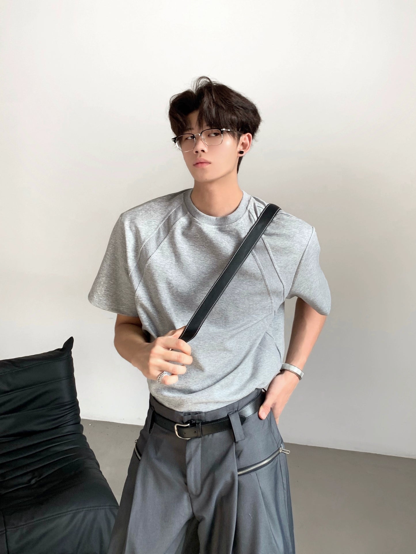 Deconstructed Patchwork Short Sleeve T-Shirt WN20086