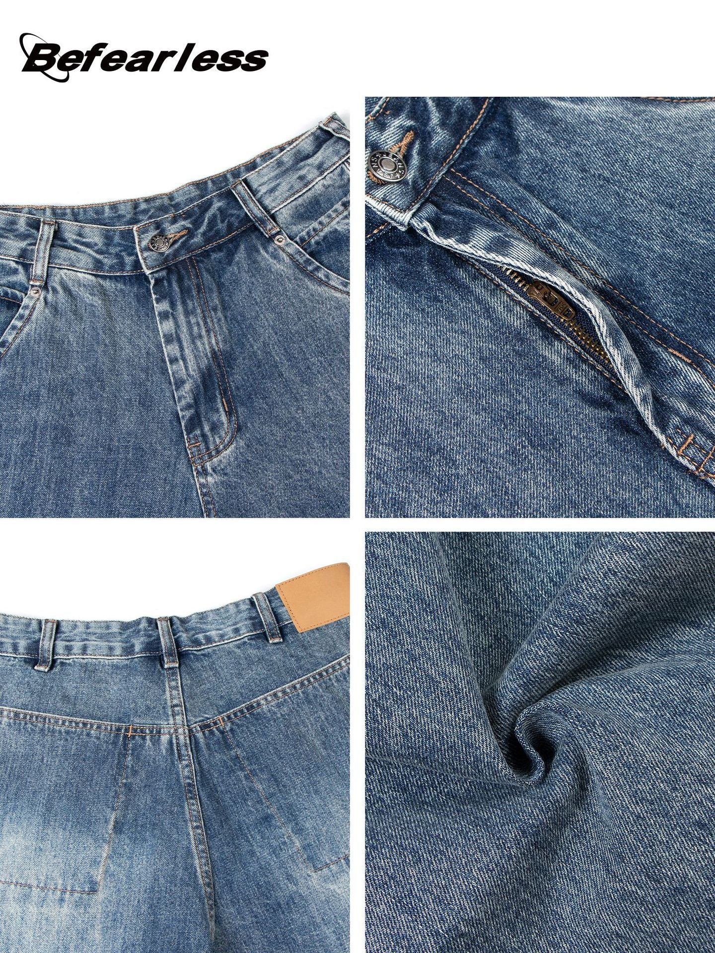 Washed Baggy Straight-Leg Jeans WN26397