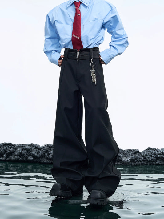 Double-Layered High-Waist Trousers WN10533