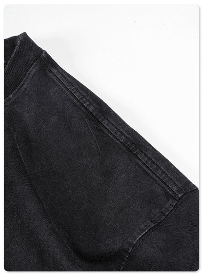 Washed Print Oversize Short-sleeve T-shirt WN6395