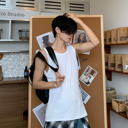 Plain Versatile Sleeveless T-Shirt WN19767