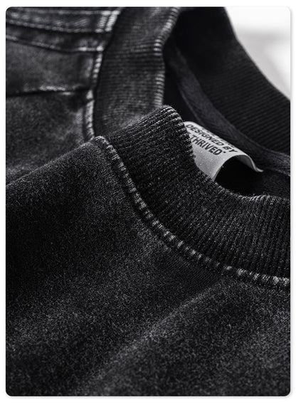 Oversize Washed Short-sleeve T-shirt WN6458