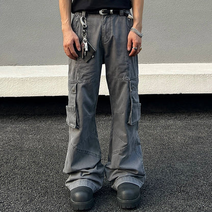 Multi Pocket Flare Cargo Pants WN21451