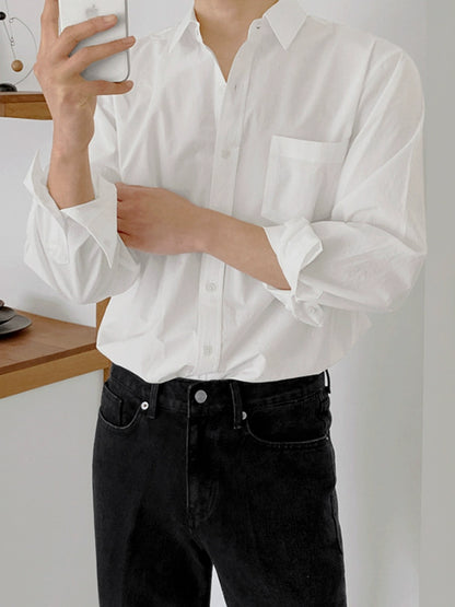 Wrinkle-Free Plain Long Sleeve Shirt WN20227