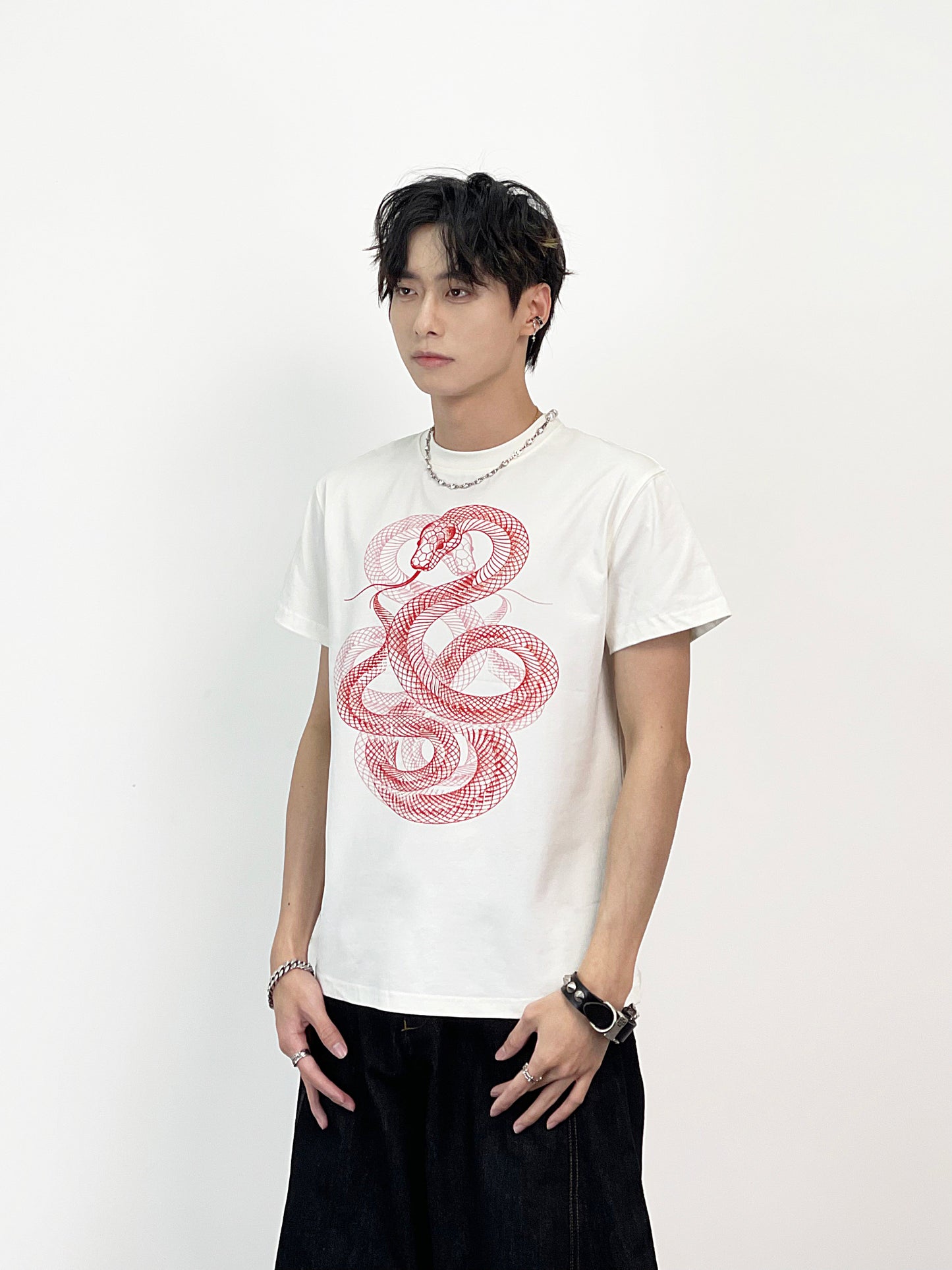 Short Length Structured Shoulder Short Sleeve T-Shirt WN24243