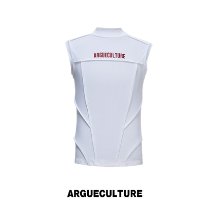 Ribbed Stretch Breathable Embroidery Tank Top WN27040