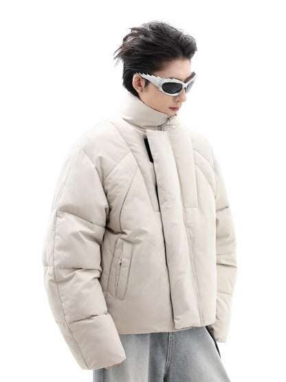 Standing-Neck Thickened Short Puffer Jacket WN10243