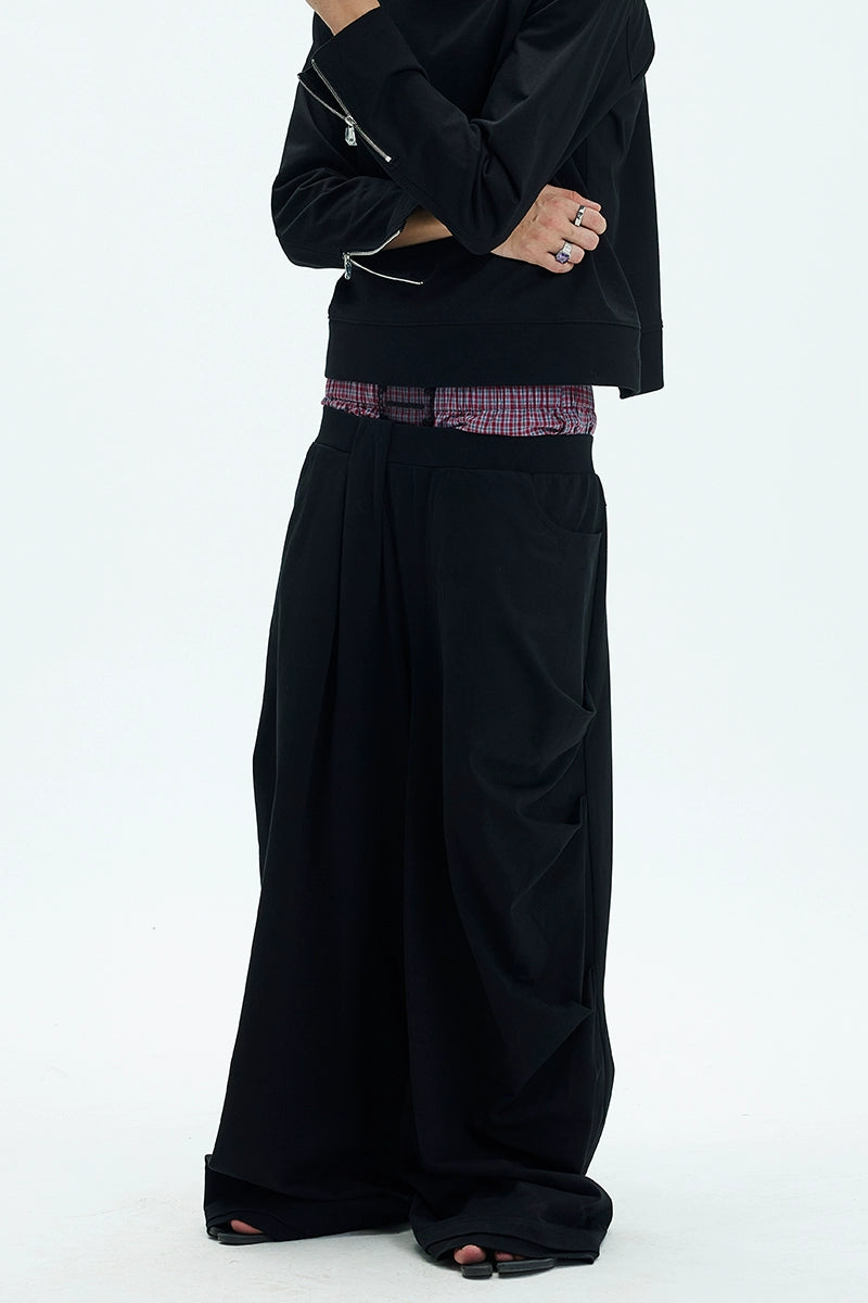 Wide Leg Pleats Sweatpants WN9086