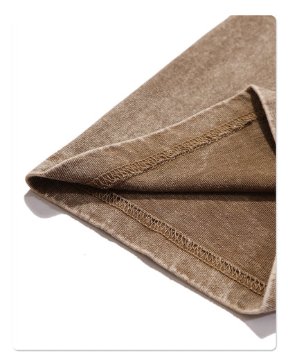 Vintage Dyed Oversize Short-sleeve T-shirt & Vintage Dyed Short Sweatpants Setup WN6631