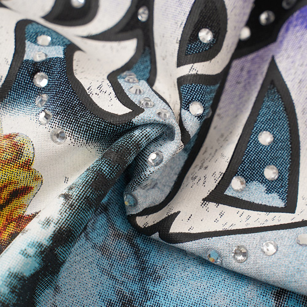 Art Graphic Print Short Sleeve T-Shirt WN28086
