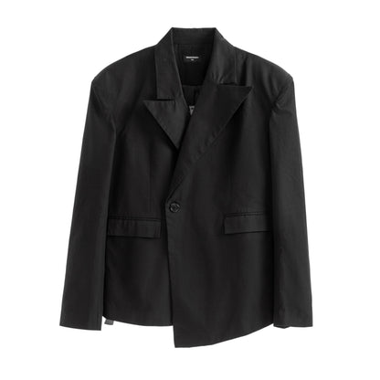 Irregular Deconstruction Shoulder-Pad Oversize Tailored Jacket WN21292