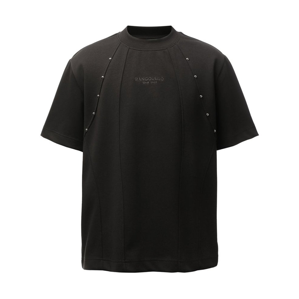 3D Tailoring Stud Letter Embroidery Short Sleeve T-Shirt WN26933