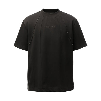 3D Tailoring Stud Letter Embroidery Short Sleeve T-Shirt WN26933