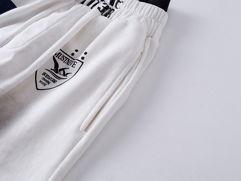 Dirty Washed Logo Print Zipper Hoodie & Dirty Washed Sweatpants Setup WN25540
