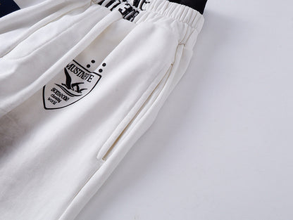 Dirty Washed Logo Print Zipper Hoodie & Dirty Washed Sweatpants Setup WN25540