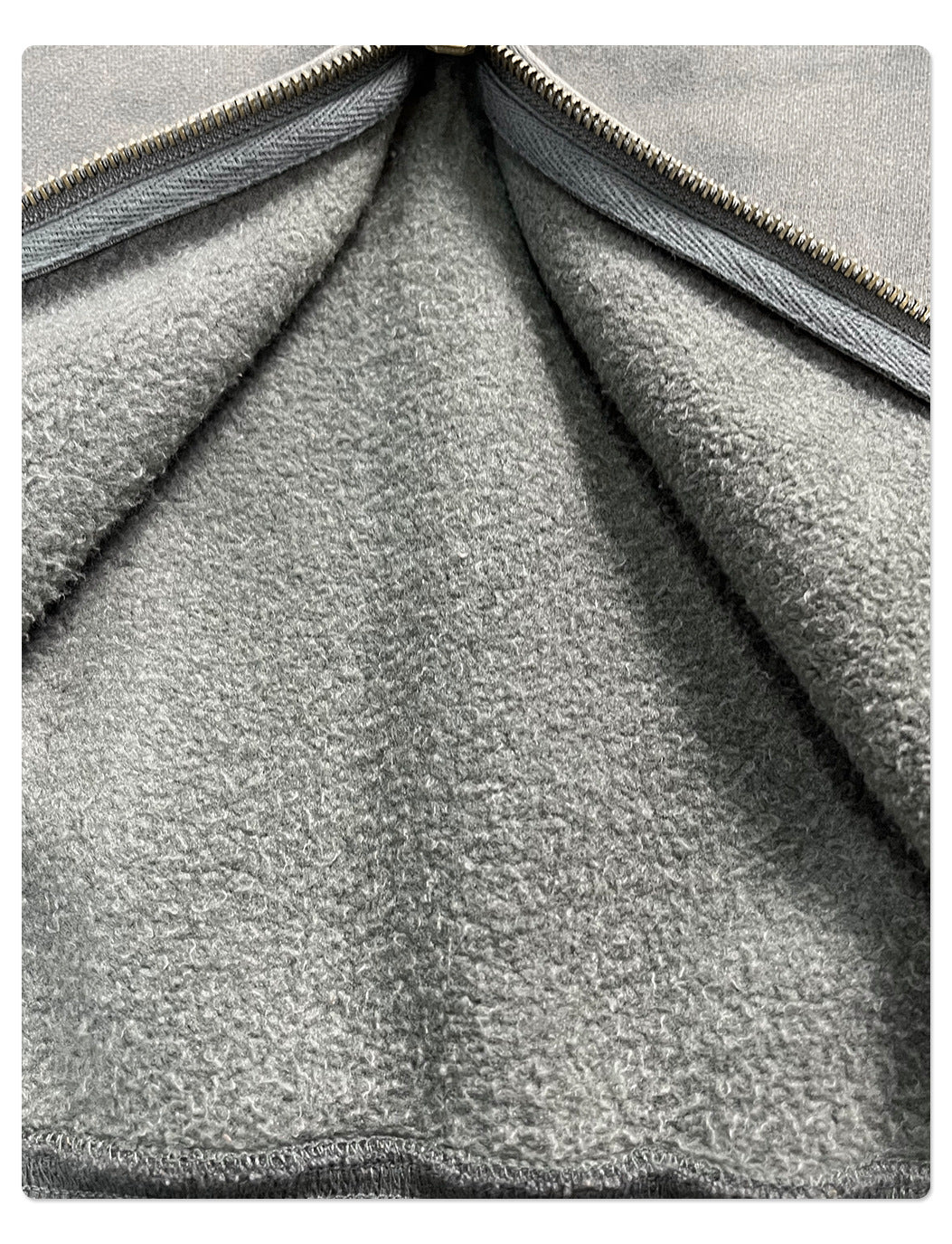 Fleece Lining Zip-Up Wax Dye Zipper Hoodie & Wide Leg Pants Sweatpants WN23112