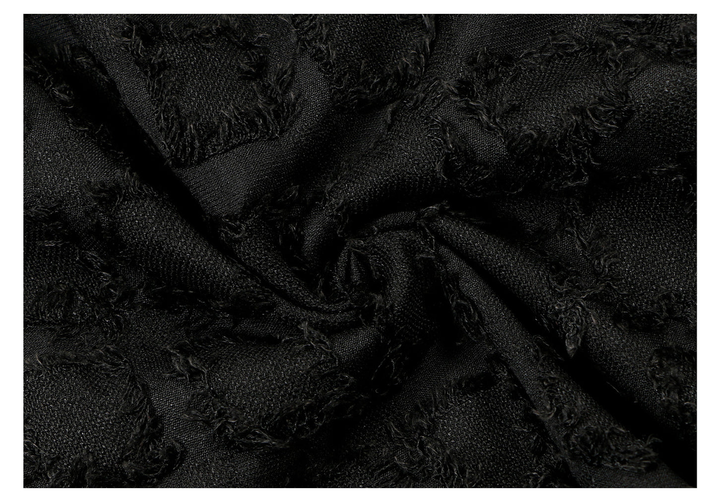 Jacquard High-Neck Frog-Button Oversize Long Sleeve Shirt WN26311