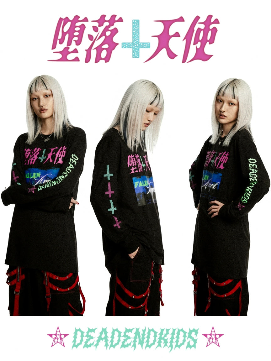 Graphic Letter Print Long Sleeve T-Shirt WN22278