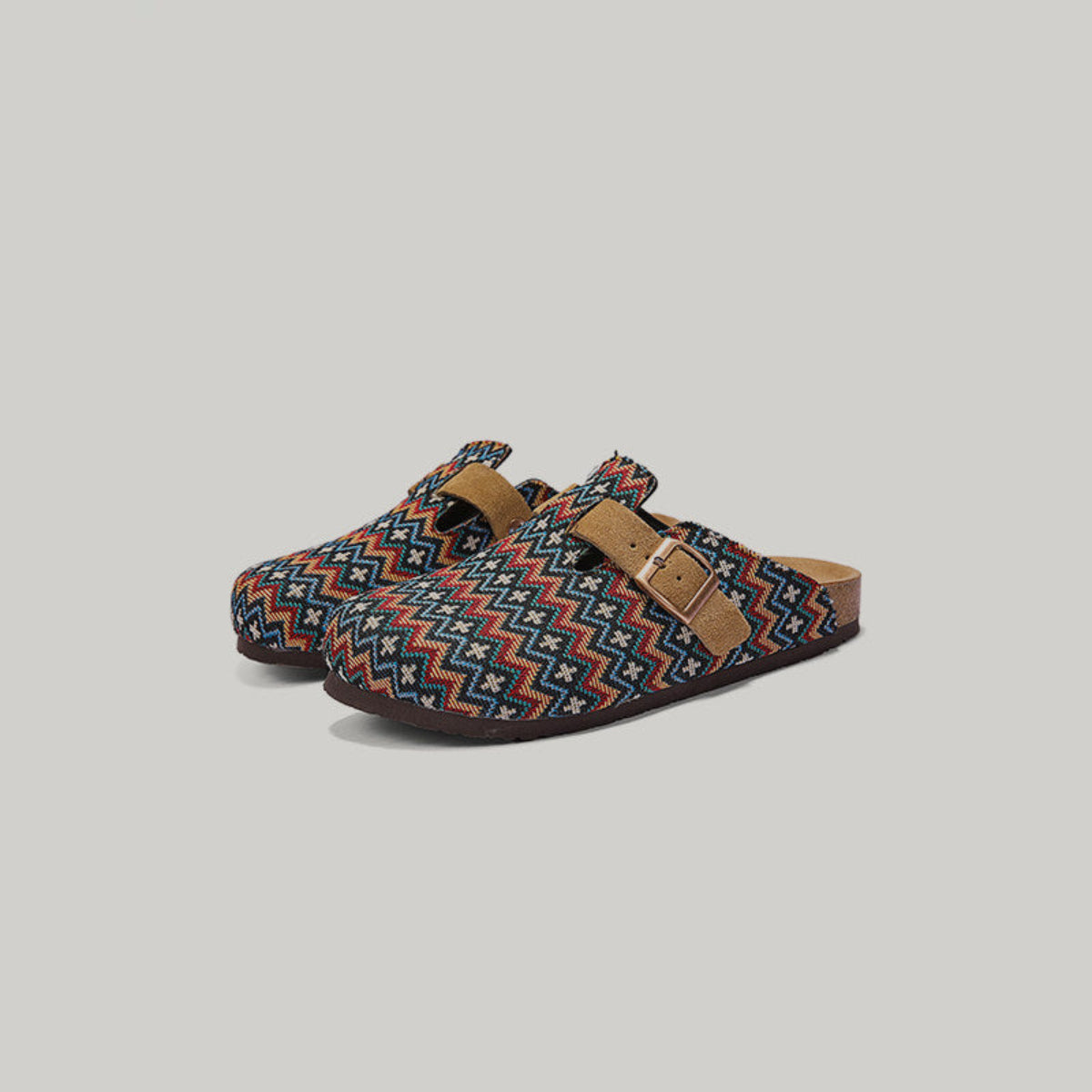 Retro Style Slip-On Cork Mules WN23385