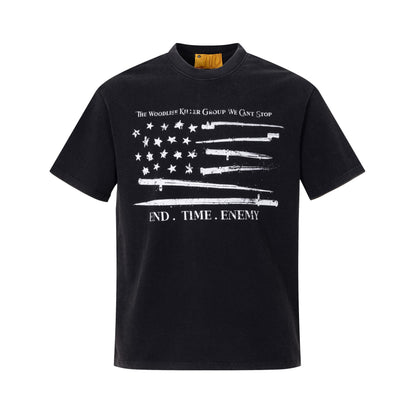 Washed Graphic Print Short Sleeve T-Shirt WN25904