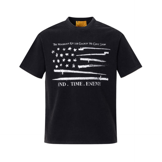 Washed Graphic Print Short Sleeve T-Shirt WN25904