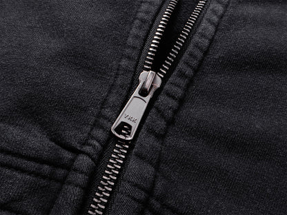 Heavyweight Wash Damage Zipper Hoodie WN25592