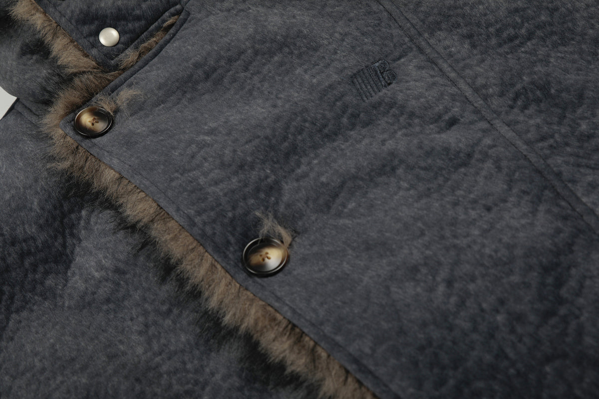 Deconstruction Fleece Lining Hooded Oversize Puffer Jacket WN27922