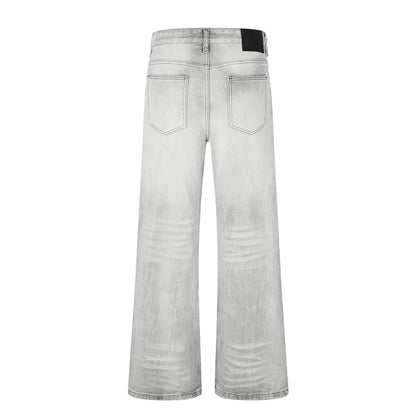Washed Whiskers Flare Denim Jeans WN25832