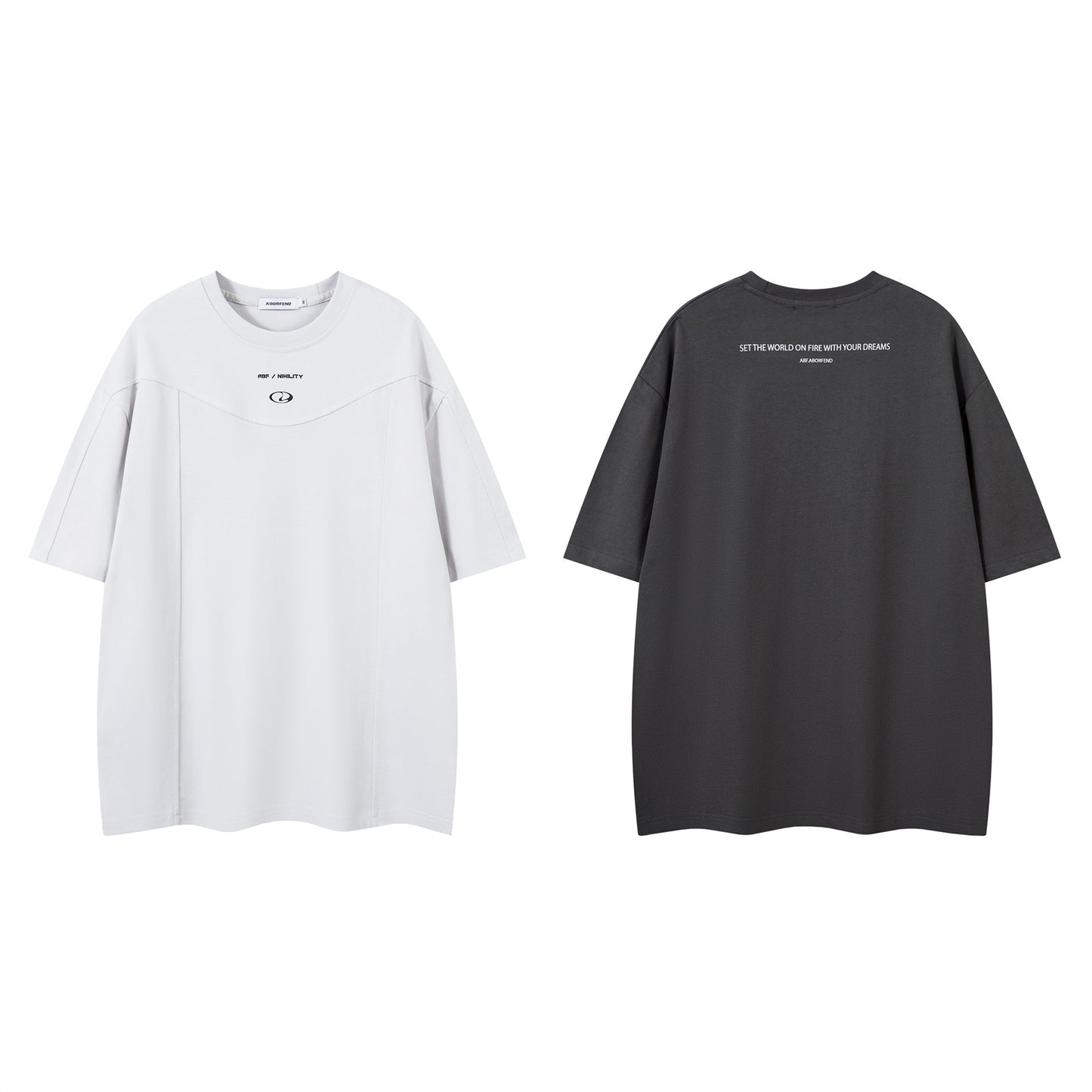 Patchwork Letter Print Short Sleeve T-Shirt WN15062