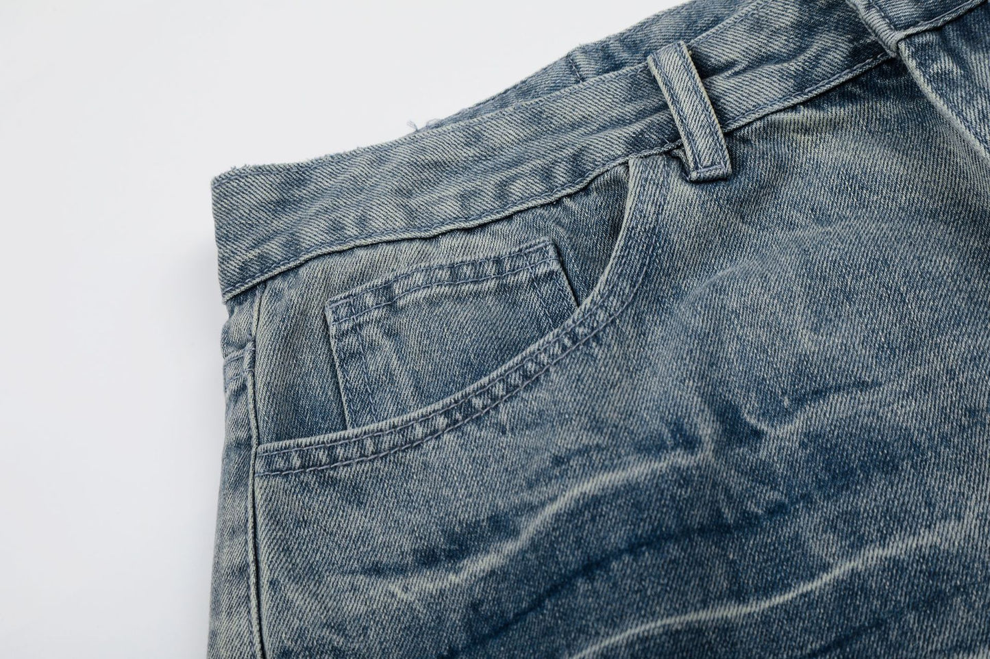 Lightning Graphic Denim Half Jeans WN26002