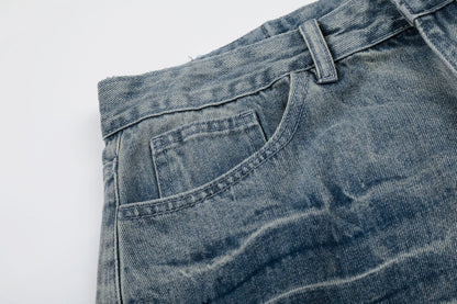 Lightning Graphic Denim Half Jeans WN26002