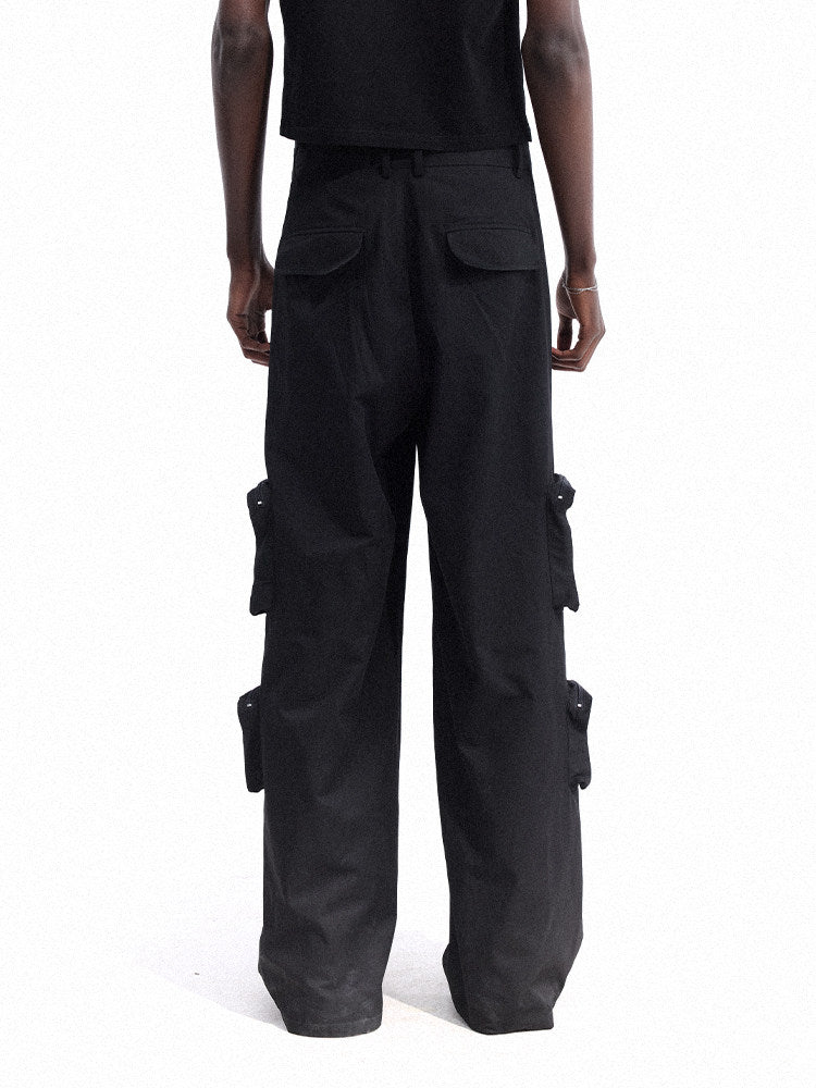 Wide Leg Multi-Pocket Durable Cargo Pants WN27098