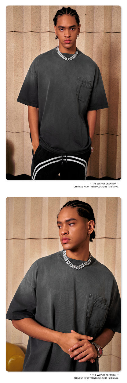 Washed Oversize Short-sleeve T-shirt WN6453