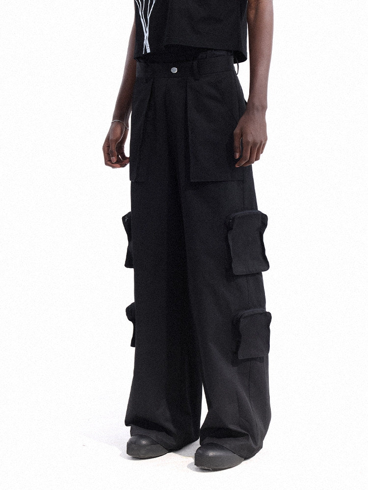 Wide Leg Multi-Pocket Durable Cargo Pants WN27098