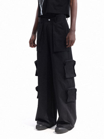 Wide Leg Multi-Pocket Durable Cargo Pants WN27098