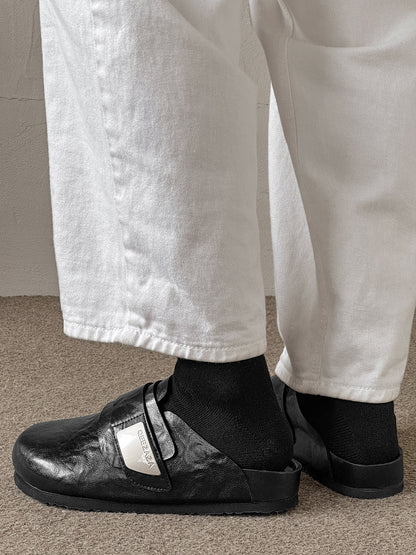 Classic Backless Leather Loafers WN24557