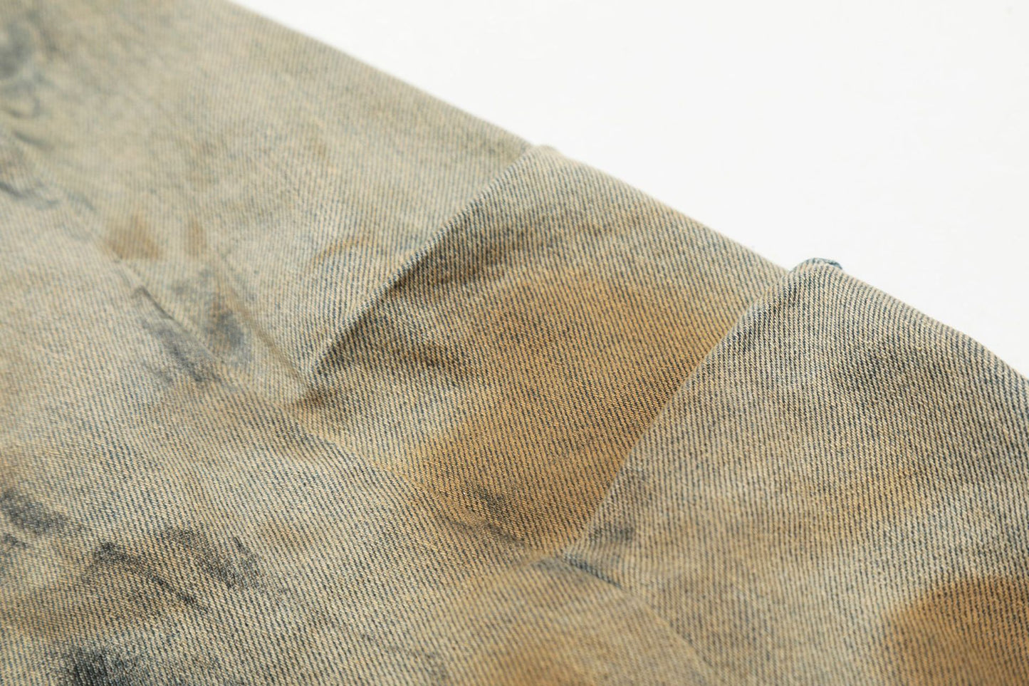 Washed Wide Leg Half Denim Jeans WN14098