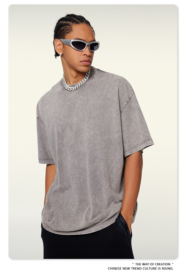 Washed Heavyweight Oversize Short Sleeve T-Shirt WN6078