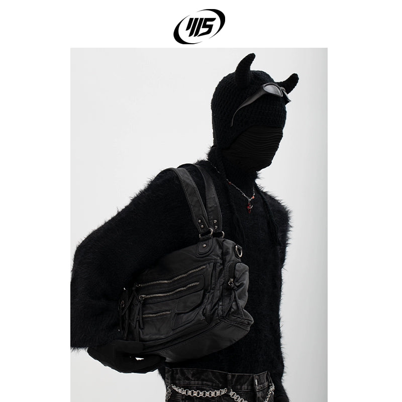 Washed Multi-Pocket Shoulder Bag WN18689