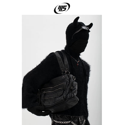 Washed Multi-Pocket Shoulder Bag WN18689