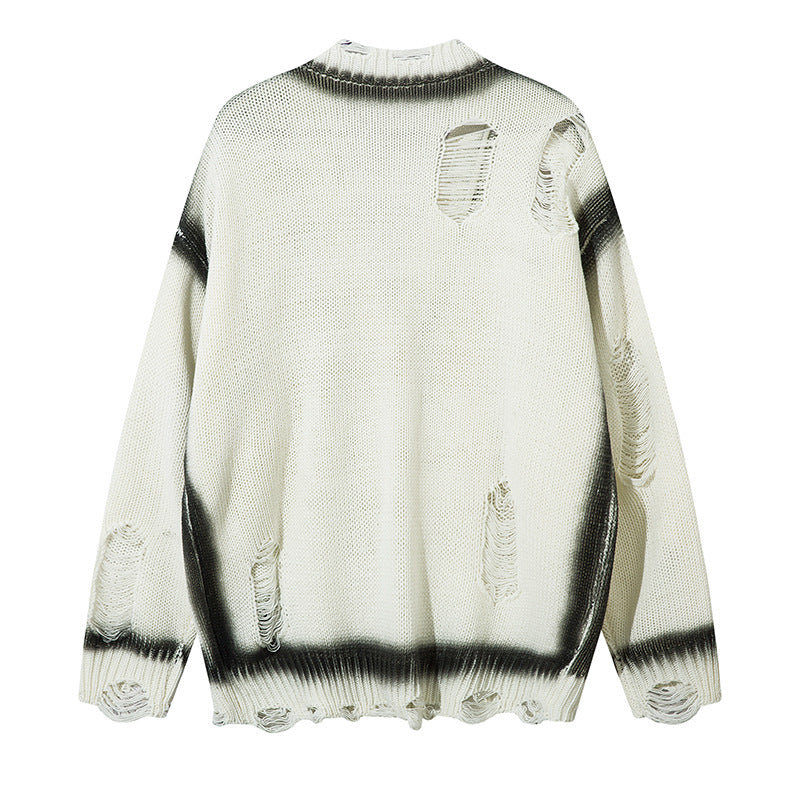 Zebra Print Oversize Knit Sweater WN11414