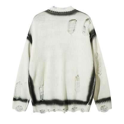 Zebra Print Oversize Knit Sweater WN11414