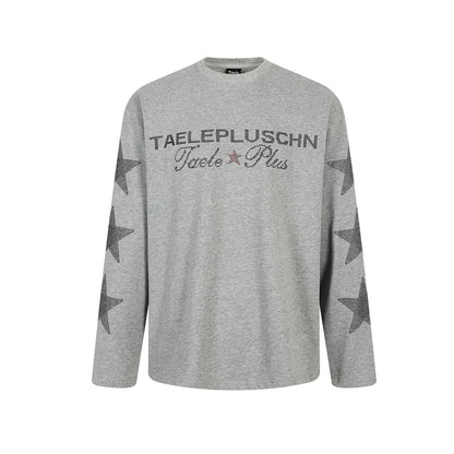 Star Rhinestone Letter Long Sleeve T-Shirt WN25591