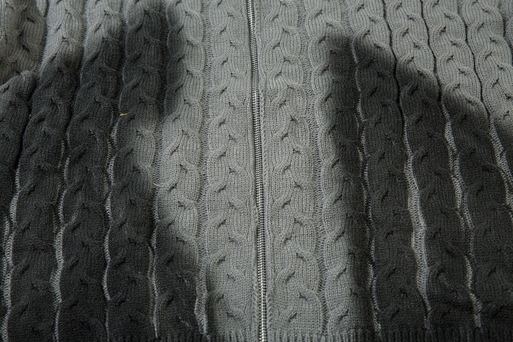 Colorblock Spray Paint Patchwork Oversize Knit Cardigan WN11442