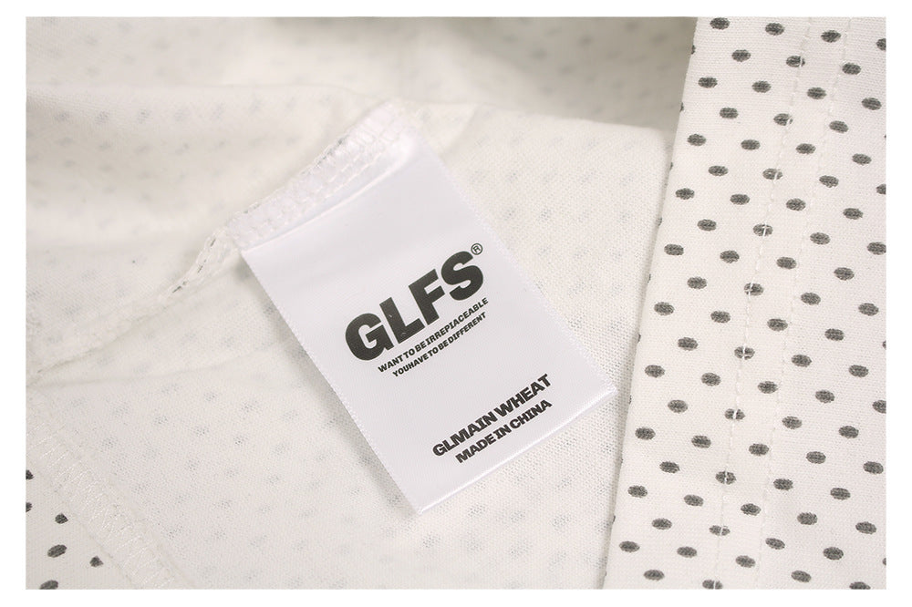 Fake Layered Mesh Number Print Short Sleeve T-Shirt WN26515